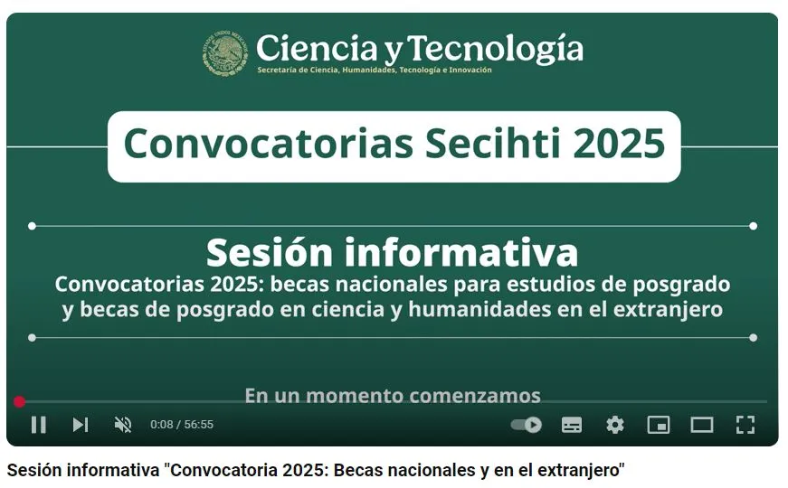 Sesión informativa – Convocatorias 2025. Becas de Posgrado Nacionales e Internacionales